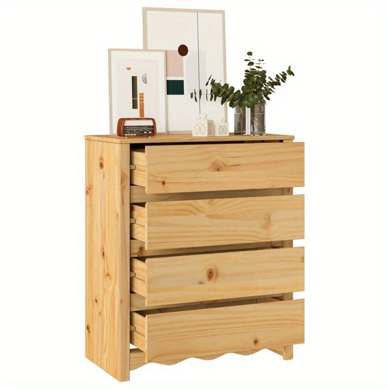 DRAMMEN 76.5x40x91cm Wooden Storage Cabinet with Lockable Shelves - Freestanding Organizer for Home, Office, Bedroom, Bathroom - High-Quality Mixed Wood Construction, Easy Assembly, Compact Design, Bedroom Organizer, Minimali