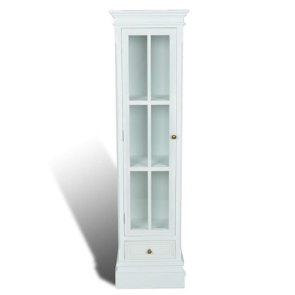 Boekenkast – Boekenrek – Opbergkast – Kast – Vakkenkast – MDF Wit – Vintage Verweerde Afwerking – 3 Planken Met Deur