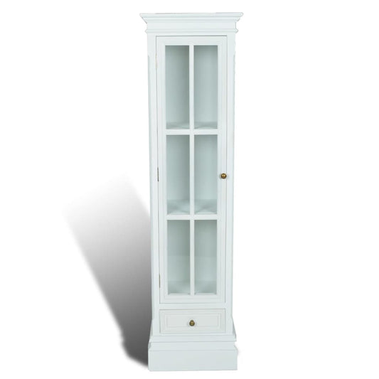 Boekenkast – Boekenrek – Opbergkast – Kast – Vakkenkast – MDF Wit – Vintage Verweerde Afwerking – 3 Planken Met Deur
