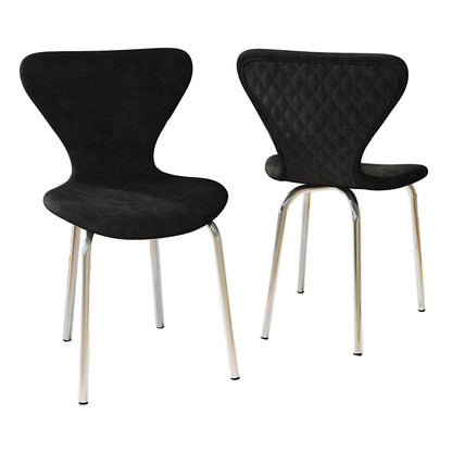 Eetkamerstoel – Stoel – Barkruk – Kuipstoel – Armstoel – Zwarte Velvet Bekleding – Stevig Metalen Frame