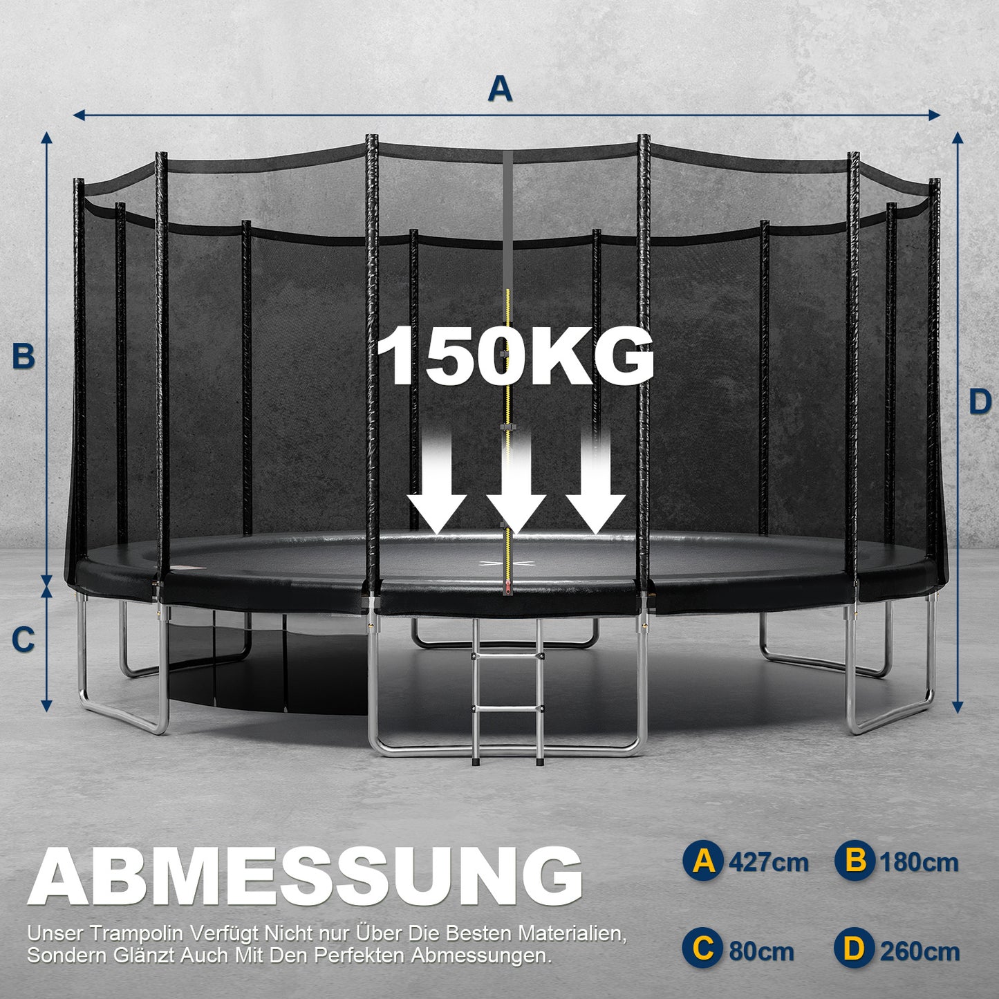 Trampoline – Springkussen – Springplank – Mini Trampoline – Tuintrampoline – 366cm Diameter – TUV Rheinland GS Certificaat – Compleet Veiligheidssysteem