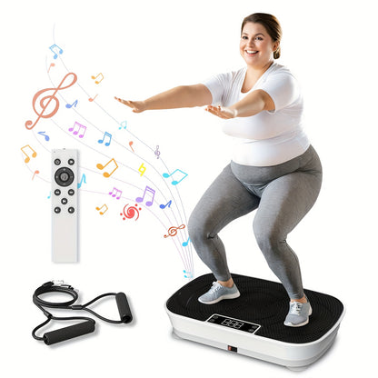Trillingsplaat – Vibratieplaat – Fitness Plate – Vibratieboard – Workout Trainer – Zwart – 135 kg Max Belastbaarheid – 99 Snelheidsniveaus & Muziekspeler Functie