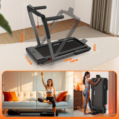 Loopband – Wandelband – Hardloopband – Treadmill – Walking Pad – Inklapbaar – 2,5 PK Motor – 12 Programma’s & Dual LED Display