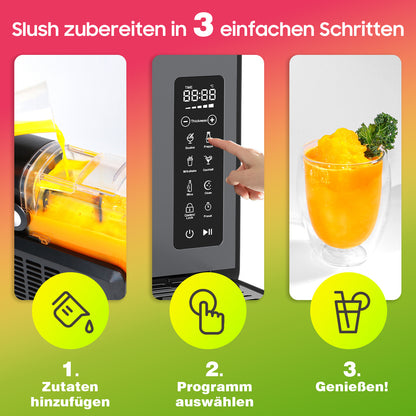 Slush Machine 2.6L with Rapid Chill Technology - 5 Programs, 12-Hour Cooling & 24-Hour Start Delay, No Ice Required, Auto-Clean, Perfect for Slushies, Milkshakes, Cocktails, Frappé, Wine