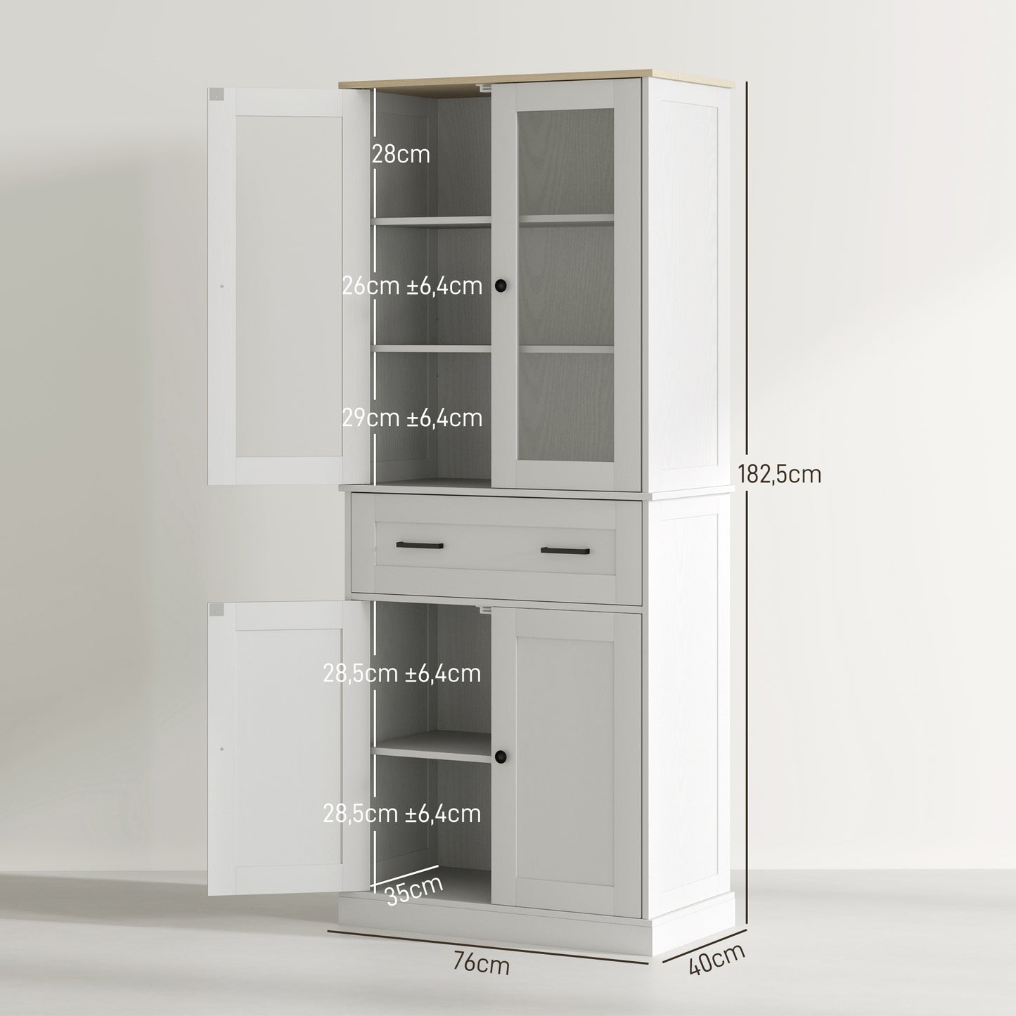 Spiegel – Staande Spiegel – Volledige Lengte Spiegel – Muurspiegel – Grote Spiegel – Wit Frame – 160 x 50 cm – Eenvoudig Op Te Hangen