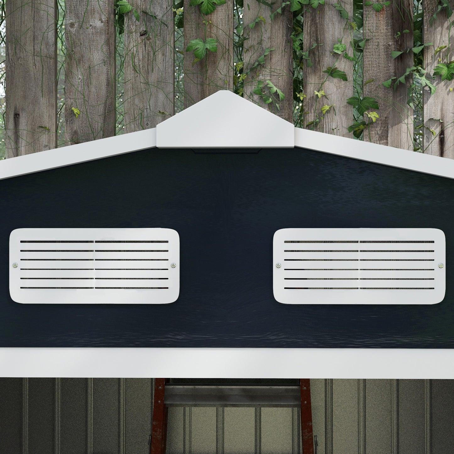 Tuinberging – Tuinhuisje – Tuinschuur – Opbergkast – Berging – Stalen Tuinkast Donkergrijs – 2,77 x 1,95 x 1,92 m – Ventilatie en Schuifdeuren