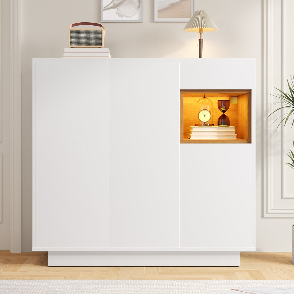 Schoenenkast – Schoenenrek – Schoenenopberger – Schoenenbank – Halmeubel – Wit – Verstelbare Planken en Lades – Ruimtebesparend voor 14-18 Paar Schoenen