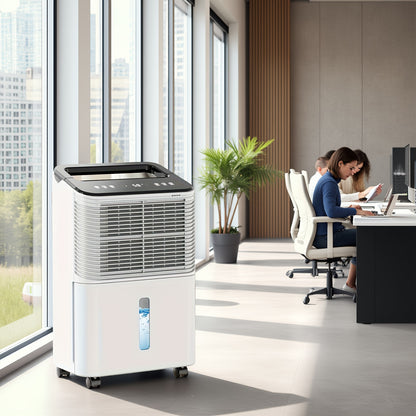 Ontvochtiger – Luchtontvochtiger – Vochtvreter – Vochtcontroller – Vochtabsorbeerder – 16L/Dag Capaciteit – Stil & Intelligent Vochtregeling – Slaapstand 30dB – Voor Ruimtes Tot 120m² – Compact Design