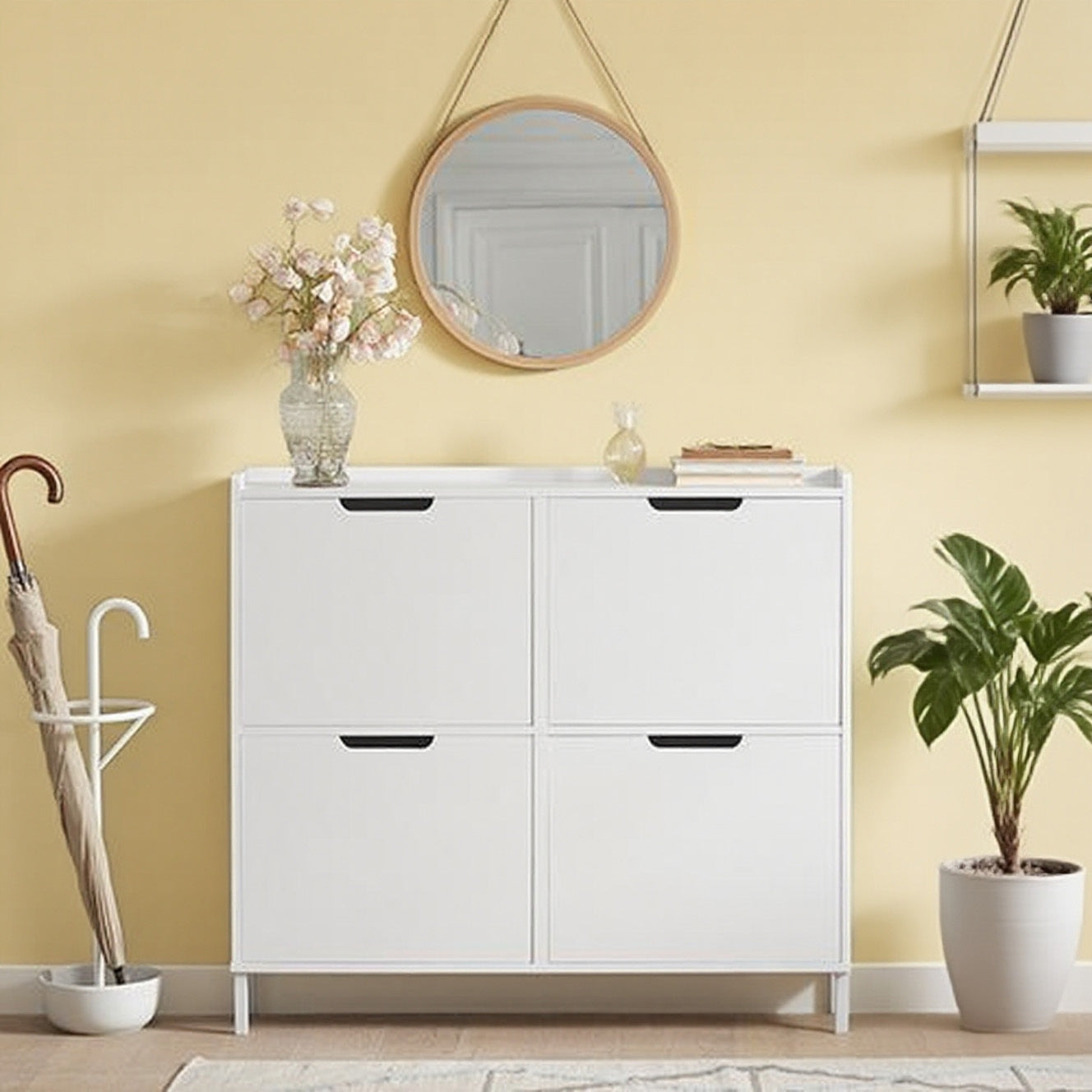 Barstoel – Kruk – Barkruk – Barstoel Met Rugleuning – Barstoel Met Armleuning – Set Van 2 – Scandinavisch Design – Lichtgrijs Stof – Massief Hout – Voetsteun
