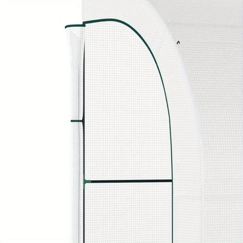 Muurkas – Serre – Kweekkas – Plantenkas – Balkonskas – Winterbestendig Stalen Frame – Transparante UV-bestendige Folie – 300x150x213 cm