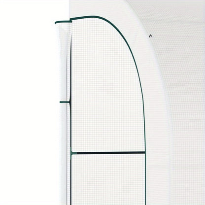 Muurkas – Serre – Kweekkas – Plantenkas – Balkonskas – Winterbestendig Stalen Frame – Transparante UV-bestendige Folie – 300x150x213 cm