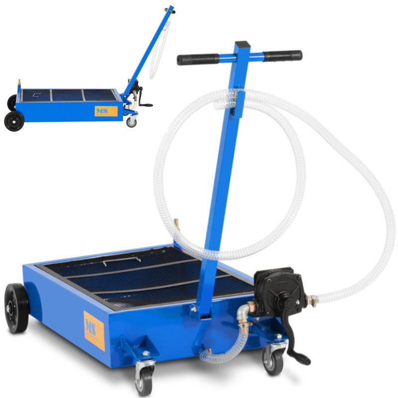 Floor Trolley for Oil Change with Manual Pump 20L/Min 55 L