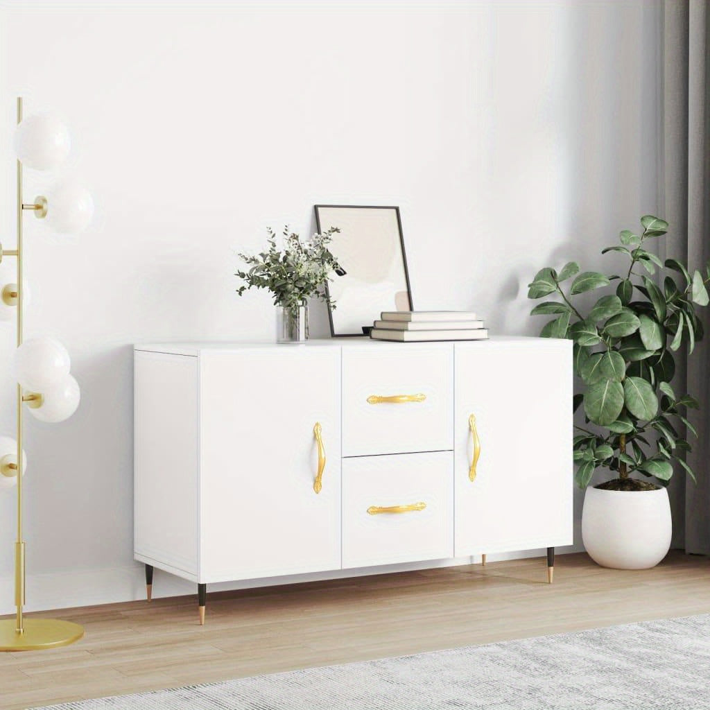 Classic Sideboard – Wit Dressoir – Opbergkast – Kastje – Buffetkast – 100x36x60 cm – Engineered Wood Met Plastic Achterkant