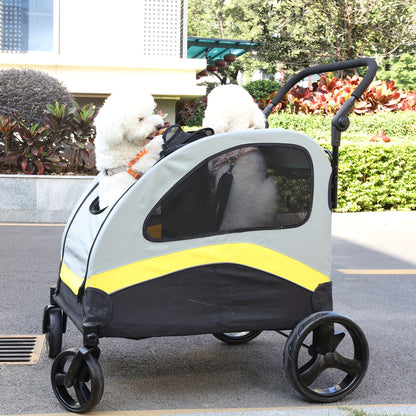 Hondenbuggy – Hondenwagen – Huisdierenbuggy – Wandelwagen – Dierenkar – Geschikt voor Honden tot 20 kg – Opvouwbaar Met Metaal Frame