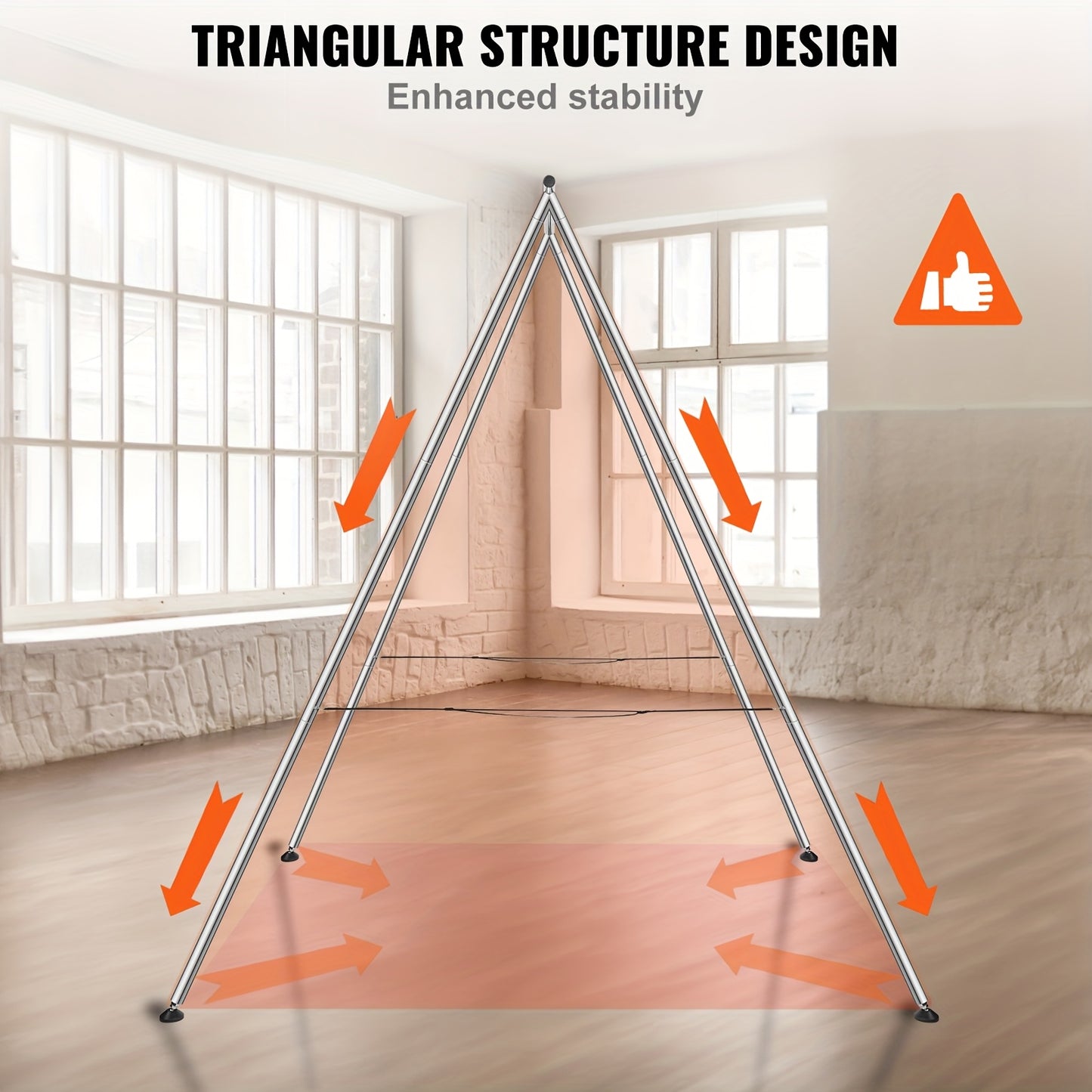 Luchtacrobatiek rek – Aerial Yoga Frame – Yogastandaard – Fitness Rek – Stretch Rek – Aluminiumlegering – 2,93 Meter Hoog – Minimalistisch Design