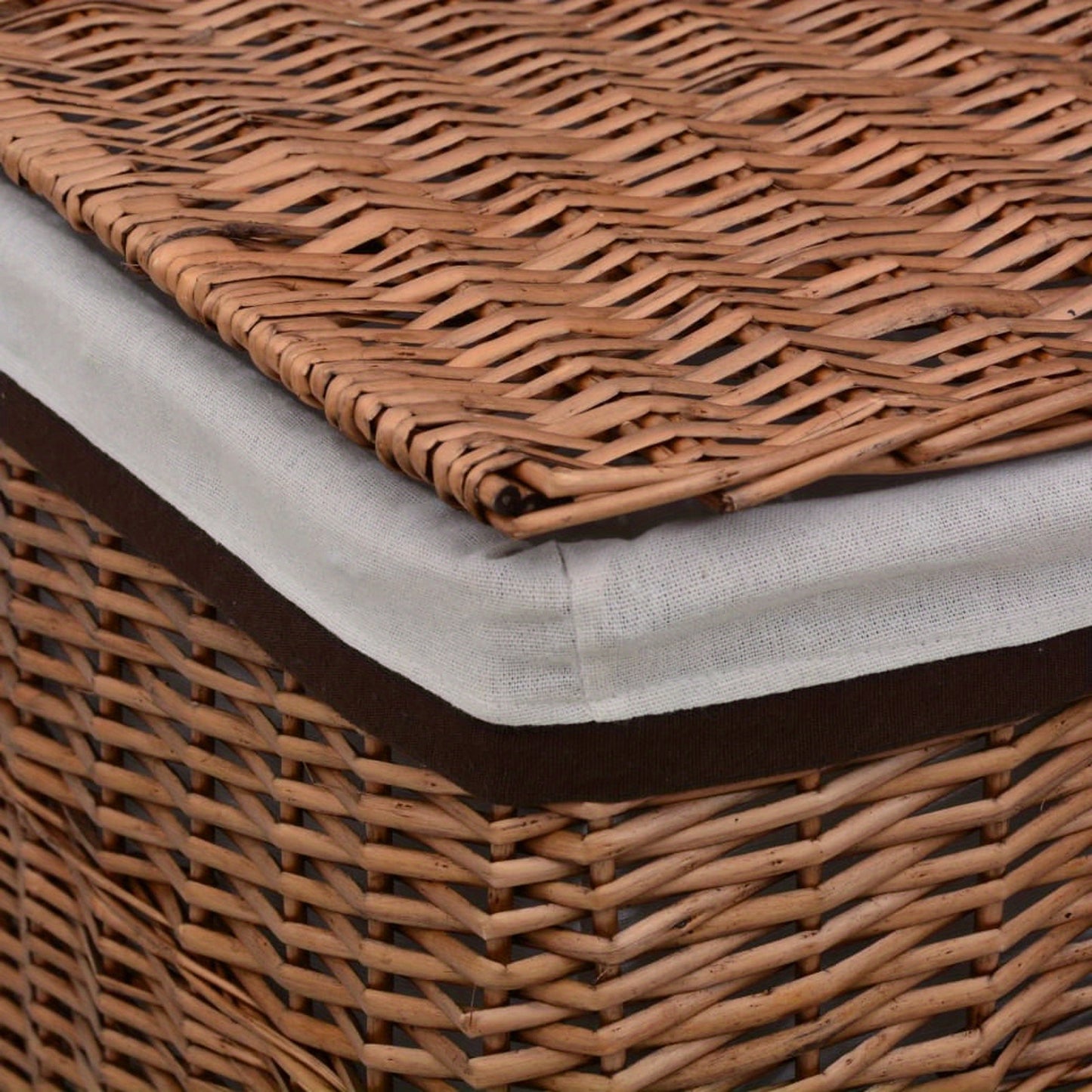 Boodschappenmand – Wasmand – Opbergmand – Mand Van Willow – Bruin – Duurzaam Kunsthout – Ruime Open Opbergruimte