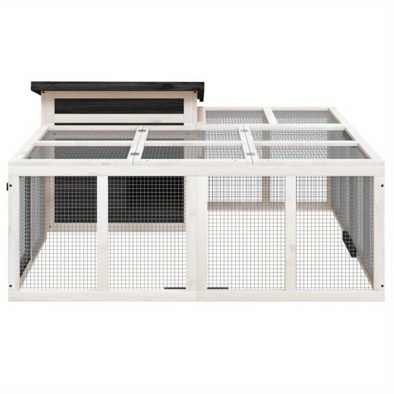 Konijnenhok – Konijnenkooi – Knaagdierenhok – Dierenverblijf – Buitenhok – Massief Grenenhout – 144x123x67,5 cm – Duurzaam en Weerbestendig