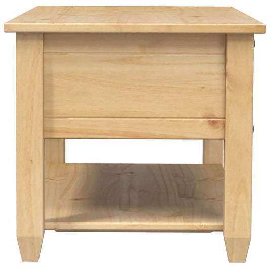 Salontafel – Woonkamertafel – Koffietafel – Bijzettafel – Houten Tafel – Massief Grenenhout – 2 Lades Met Opbergruimte – Robuust En Stoer Design
