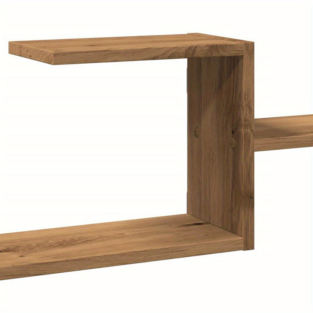 Wandplank – Muurplank – Zwevende Plank – Fotoplank – Ophangplank – Artisan Eikenhout – 104x15x49 cm – Robuust & Duurzaam
