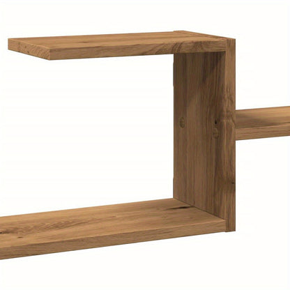 Wandplank – Muurplank – Zwevende Plank – Fotoplank – Ophangplank – Artisan Eikenhout – 104x15x49 cm – Robuust & Duurzaam