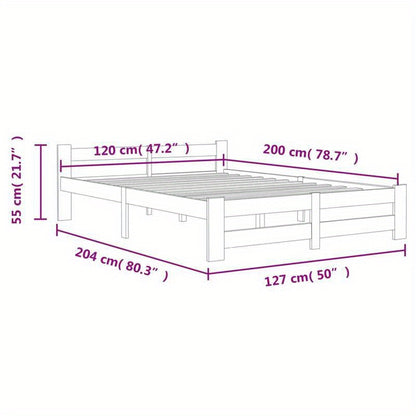 Bedframe – Eenpersoonsbed – Kinderbed – Logeerbed – Slaapbank – Modern Houten Bedframe – Met Opbergruimte – 120x200 cm – Eenvoudige Montage