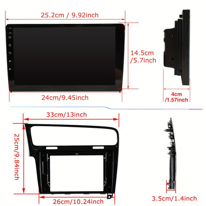 10 Inch Android 15 Autoradio – 2 DIN Head Unit – Multimedia Speler – Navigatiesysteem – Car Stereo – VW Golf 7 (2013-2017) – Groot IPS Touchscreen – Split-Screen Functie