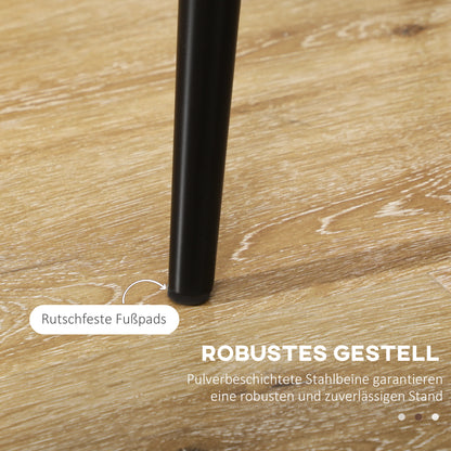 Eetkamerstoel – Stoel – Kuipstoel – Keukenstoel – Accentstoel – Fluwelen Velvet Bekleding – Metaal Frame – Set Van 4 – Lichtgrijs