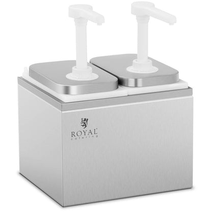 Double Dispenser for Sauces with a Stainless Steel Pump 2 X 2 L