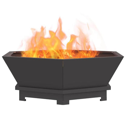 Outdoor Fire Pit - Heavy-Duty Metal Construction, Modern Rectangular Design with Ignition System, Large 75x75x28cm Heater for Patio, Garden, Backyard - All-Weather Indoor/Outdoor use - Perfect for Gatherings, Evenings & Winte