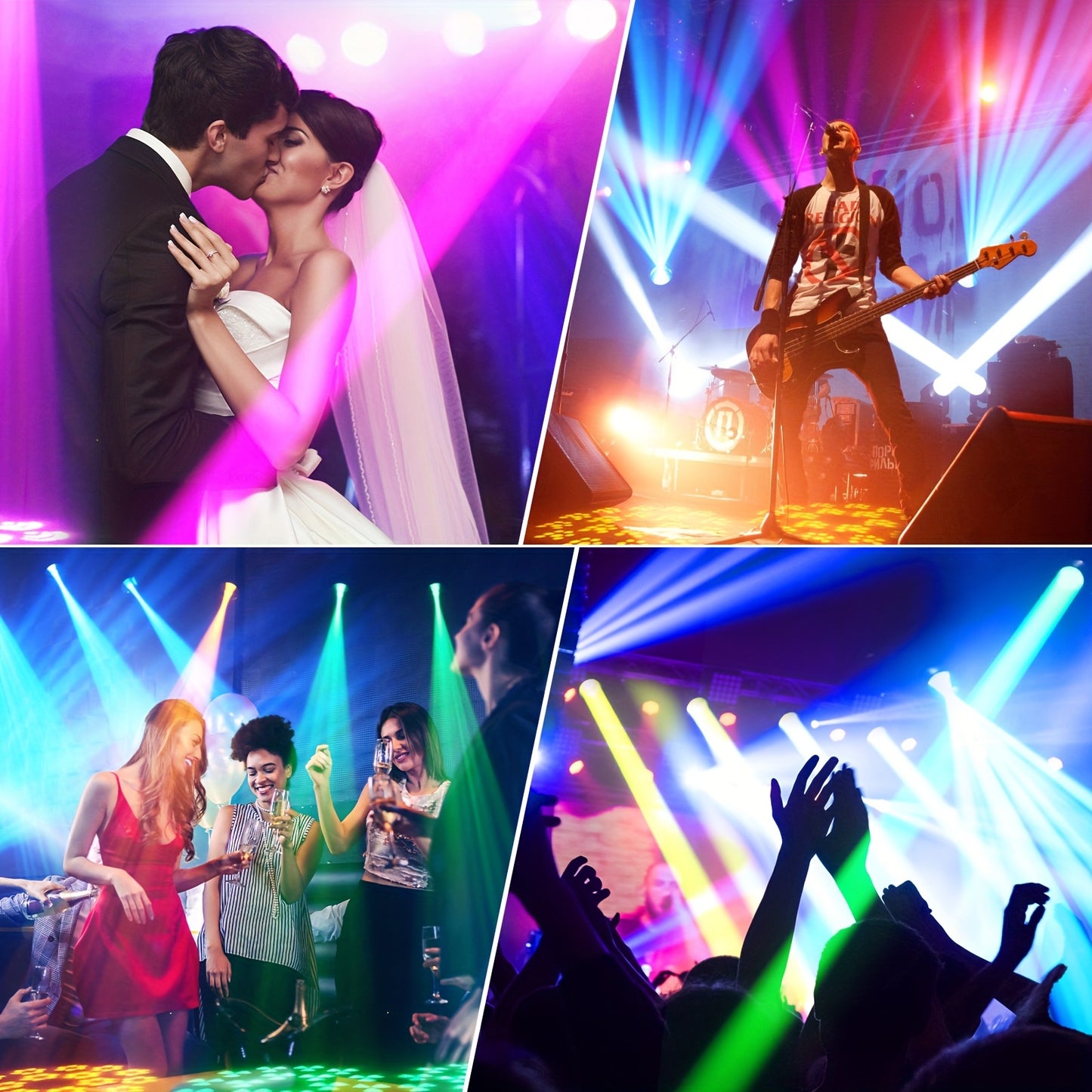Moving Head – Podiumverlichting – LED Beam Spot – DJ Licht – Disco Lamp – 200W Krachtige Output – 18 Prism & 14 Gobo Effecten