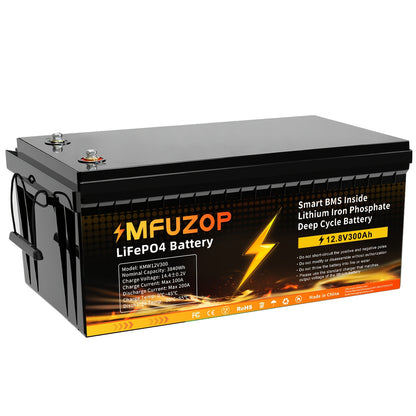 Li-ion Accu – Lithium Accu – Lithium Batterij – Camper Accu – Boot Accu – 12V 300Ah LiFePO4 – Onderhoudsvrij – Snelladen