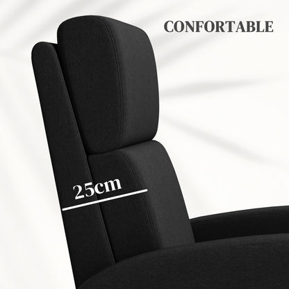 Relaxfauteuil – Verstelbare Fauteuil – Relaxstoel – Ruststoel – Zwart – Verstelbare Rugleuning Tot 160° – Ingebouwde Voetensteun