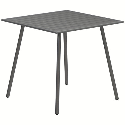 Eettafel Steel – Dinertafel – Balkontafel – Metaal Tafel – Industriële Tafel – Stevig Stalen Frame – Compact 80x80 cm Voor 4 Personen