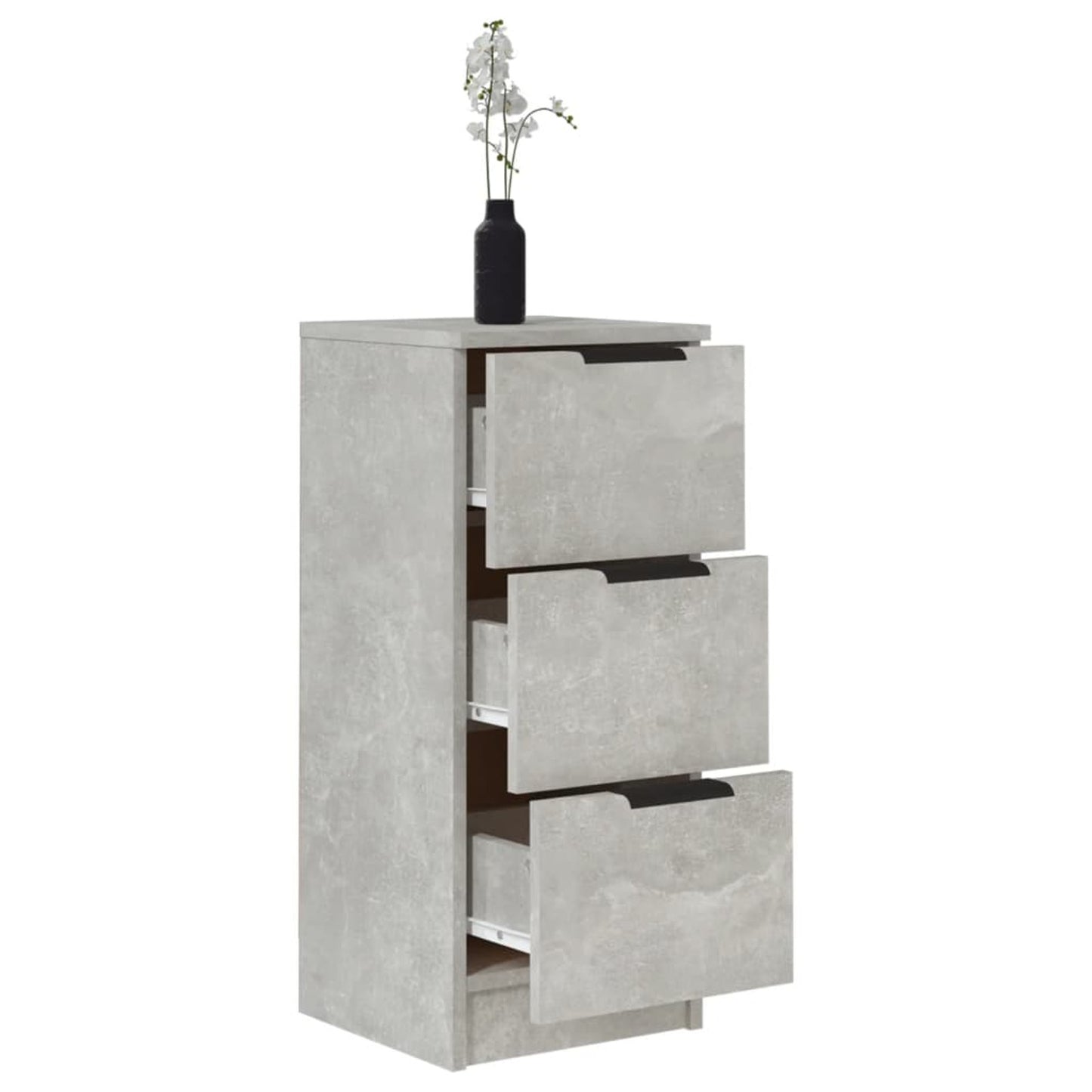 Sideboard – Opbergkast – Garagekast – Gereedschapskist – Schoenenrek – Betonlook Grijs – 30x30x70 cm – Gemaakt Van Hout