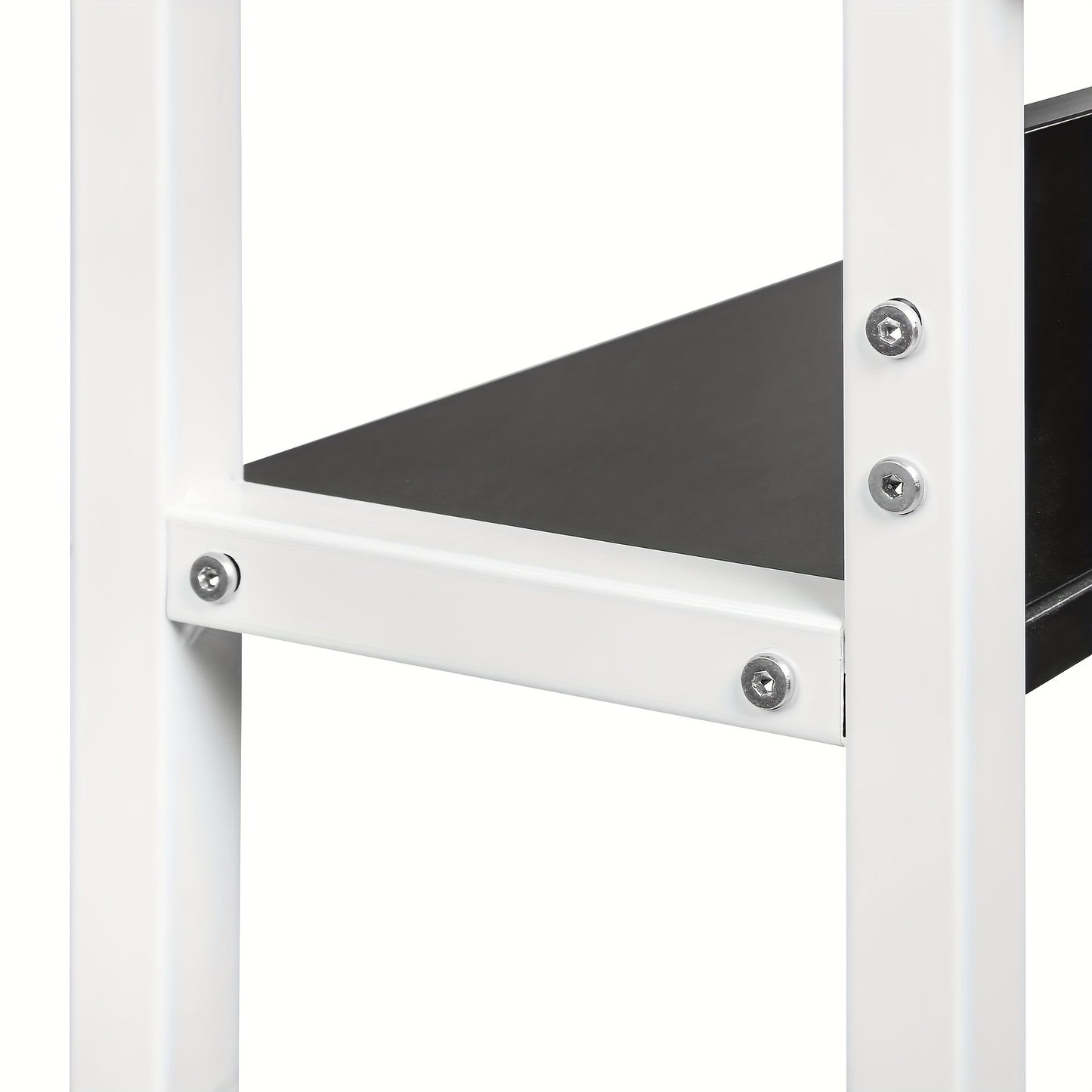 Verstelbare Laptop Tafel – Notebook Tafel – Bureau – Bijzettafel – Computertafel – Hoogte Verstelbaar 76-86,5 cm – Met Opbergrek – Stijlvol Zwart Houten Blad