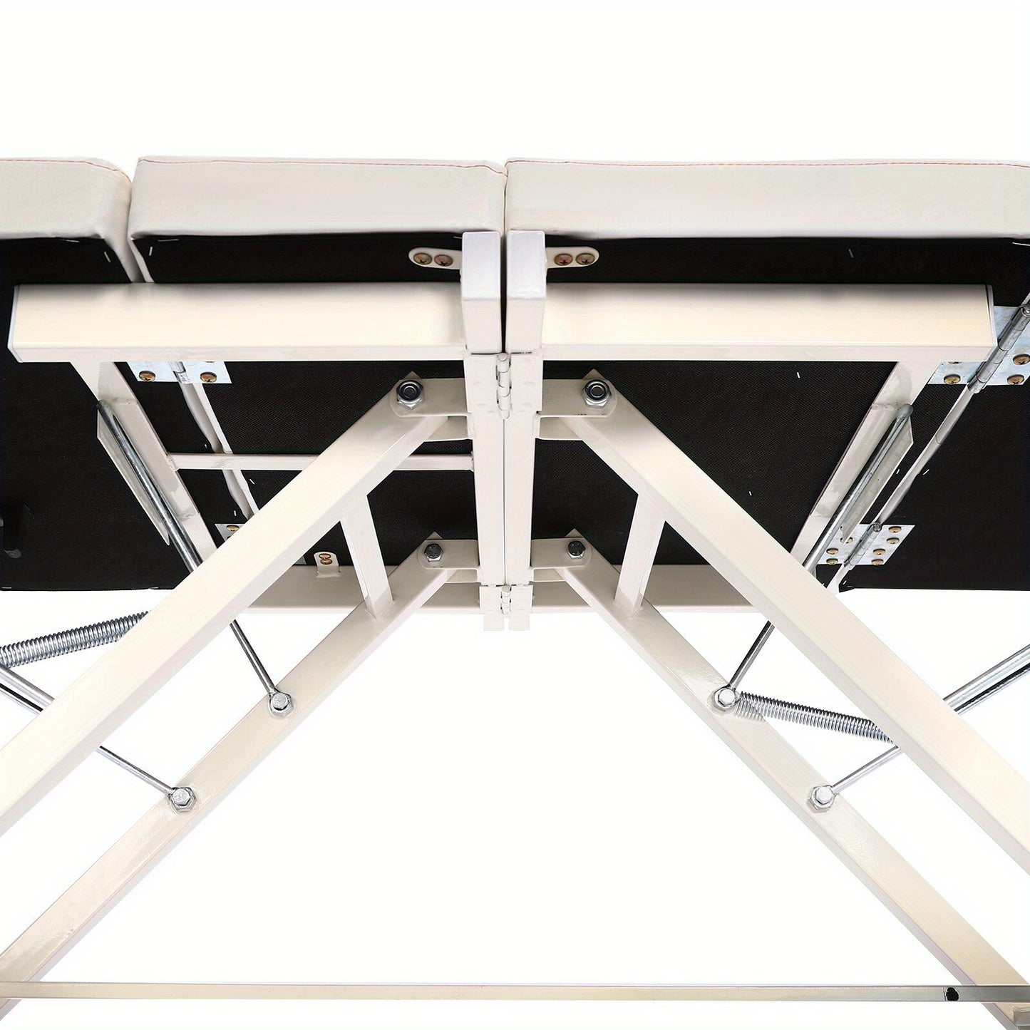 Massagetafel – Behandelbank – Massagebed – Massagebank – Schoonheidstafel – Opvouwbaar – Draagbaar – Hoogwaardig Fijn-Cel Schuim – Water- en Olieafstotend PVC – Wit