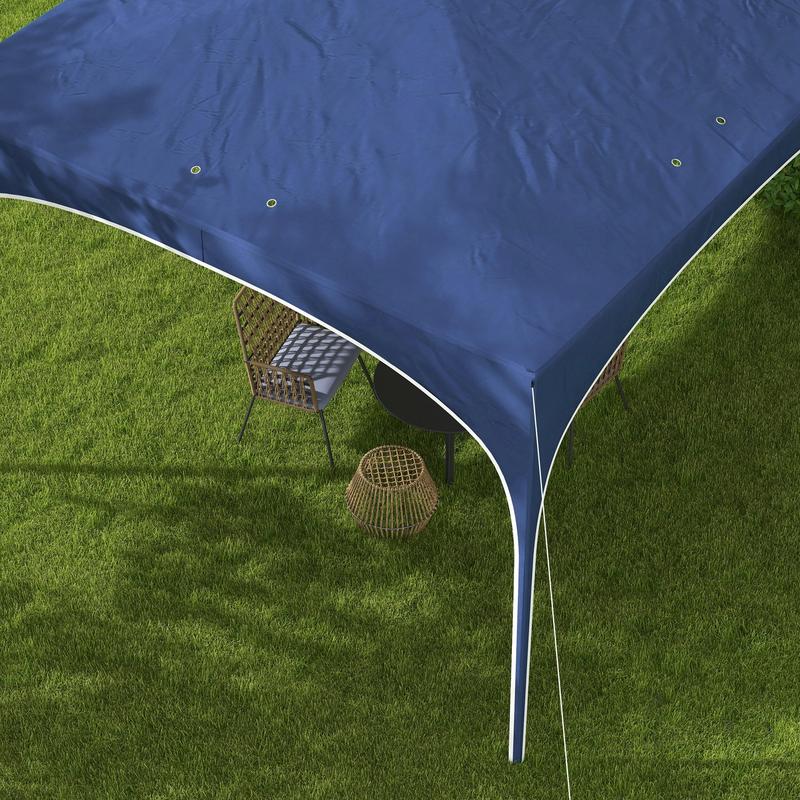 Partytent – Tent – Luifel – Overkapping – Prieel – Verstelbare Hoogte – Stevig Metalen Frame – 2,95x2,95x2,55m – Weerbestendig Met Draagtas