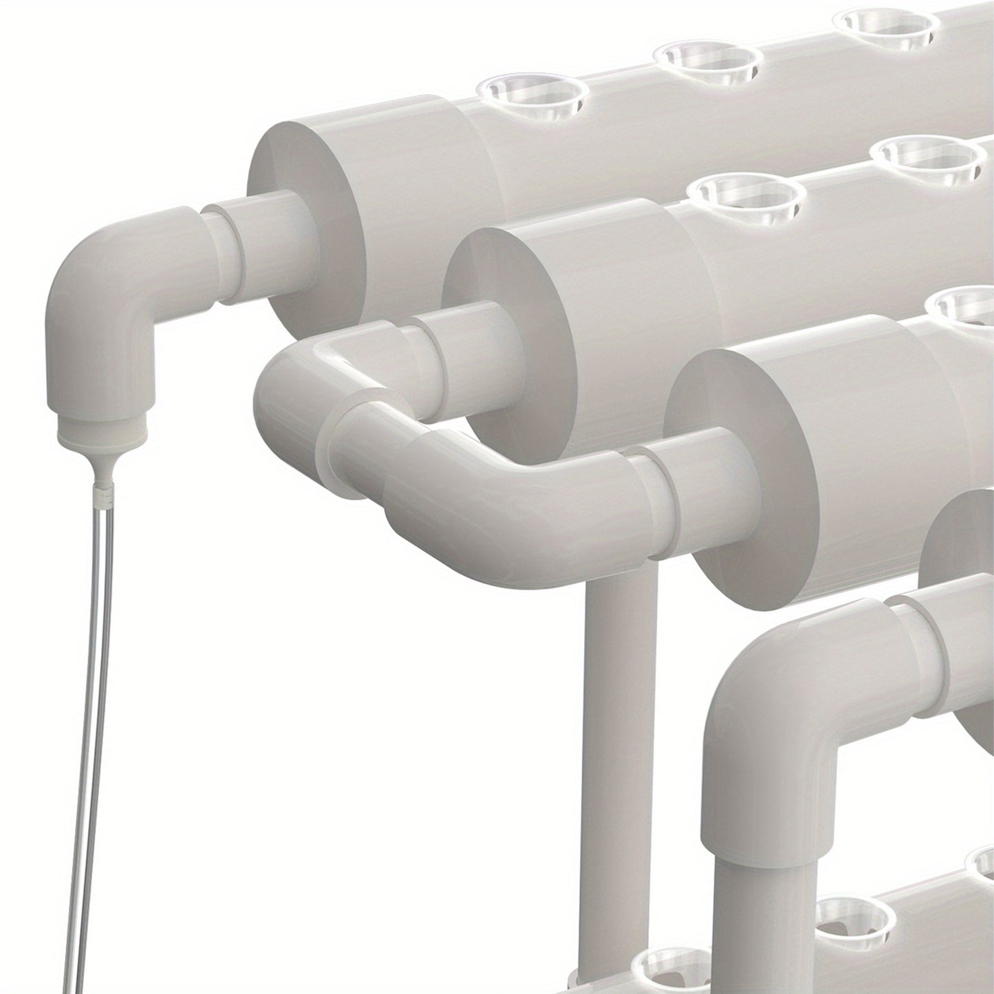 Hydroponicsysteem – Hydrocultuursysteem – Kweekset – Plantenbak – Hydrocultuur Rek – 3 Lagen – 108 Plantplaatsen – Duurzaam PVC – Efficiënt Watercirculatiesysteem