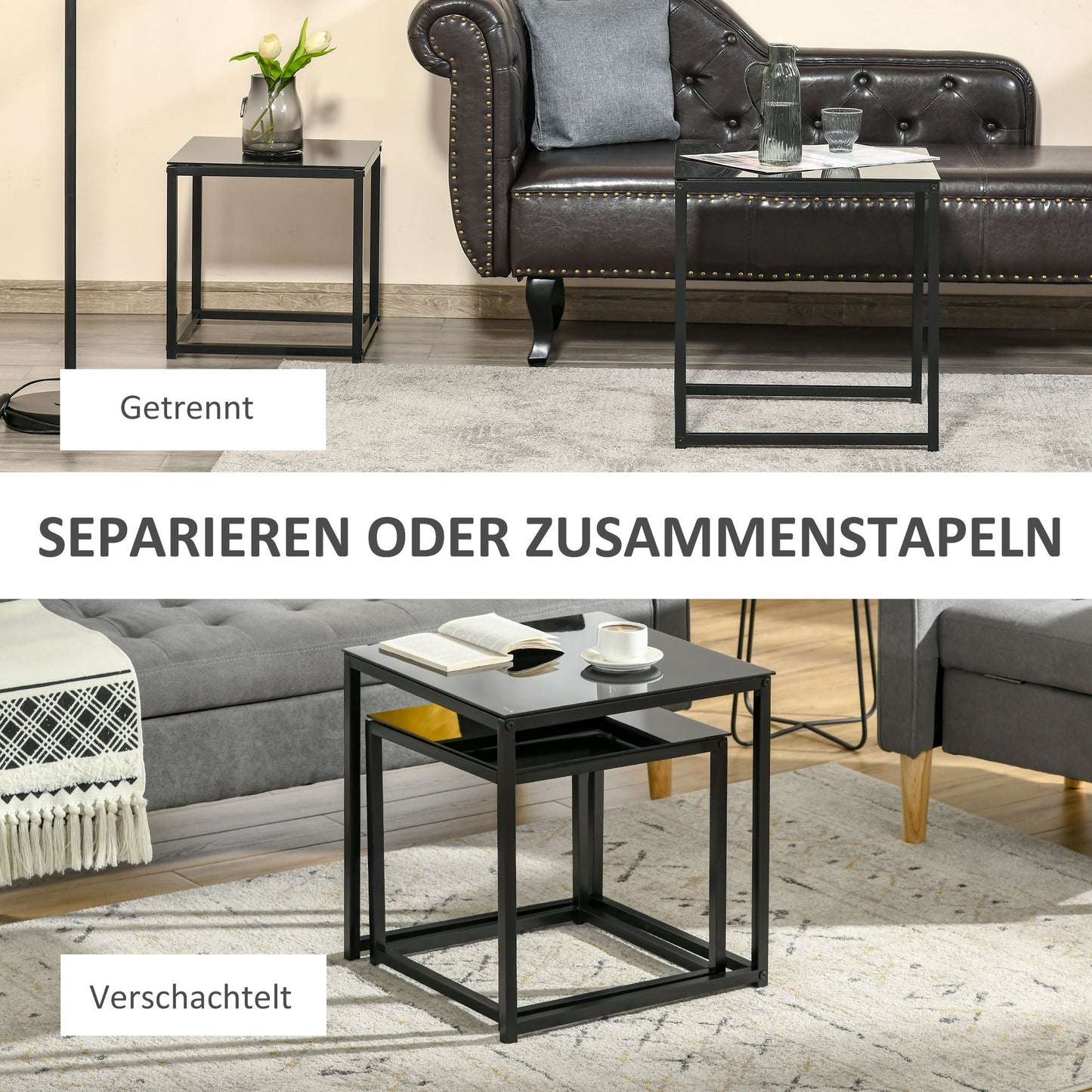 Bistro Set – Tuinset – Balkonset – Terrasmeubilair – Buitenmeubels – Donkergrijs – Weerbestendig Rattan – Compact Formaat 65x63x80 cm