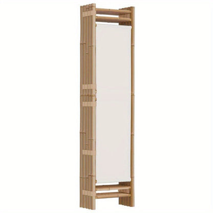 Kamerscherm 5-panelen inklapbaar 200cm bamboe en canvas,  Entrance Divider, Minimalist Decor, Stylish Partition, Portable Partition, Versatile Divider, Apartment Dwellers, Small Space Living