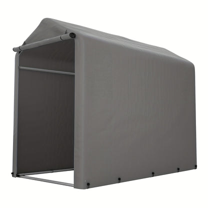 Fietsenstalling – Fietsenberging – Fietsberging – Fietsenhok – Tuinschuur – Staal Frame – Waterbestendige Donkergrijze Hoes – 187x100x160 cm