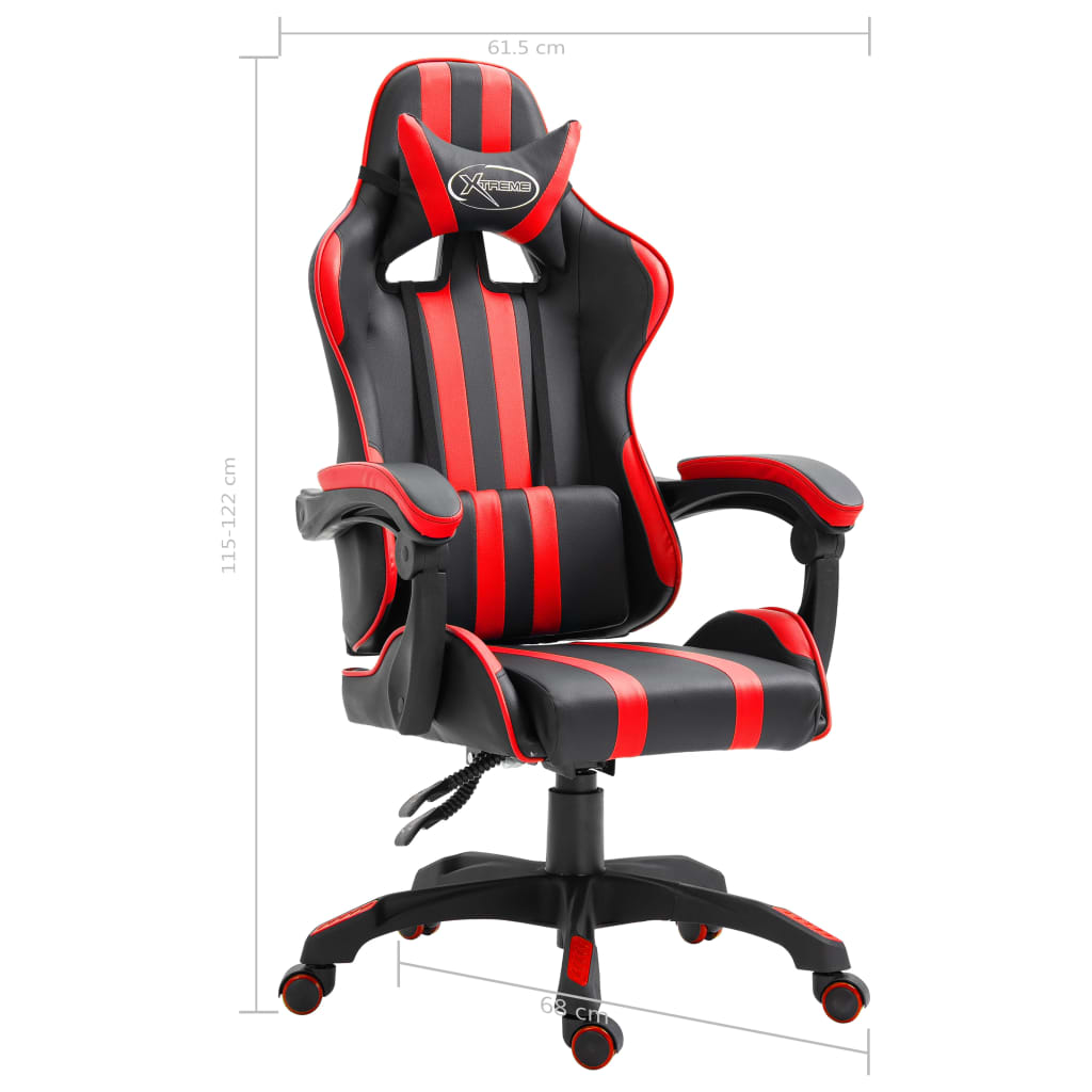 Gamingstoel – Gamestoel – Gaming Chair – Game Stoel – Bureaustoel – Ergonomisch – Hoog Verstelbaar – 360° Draaibaar – Rood