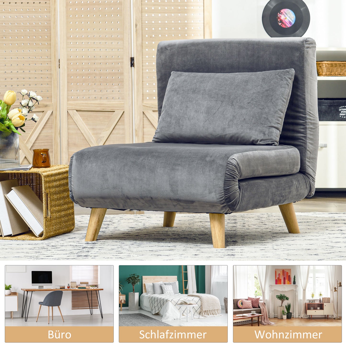 Relaxfauteuil – Verstelbare Fauteuil – Relaxstoel – Loungestoel – Grijze Stoel – Zachte Bekleding – Zonder Elektriciteit Met Afstandsbediening
