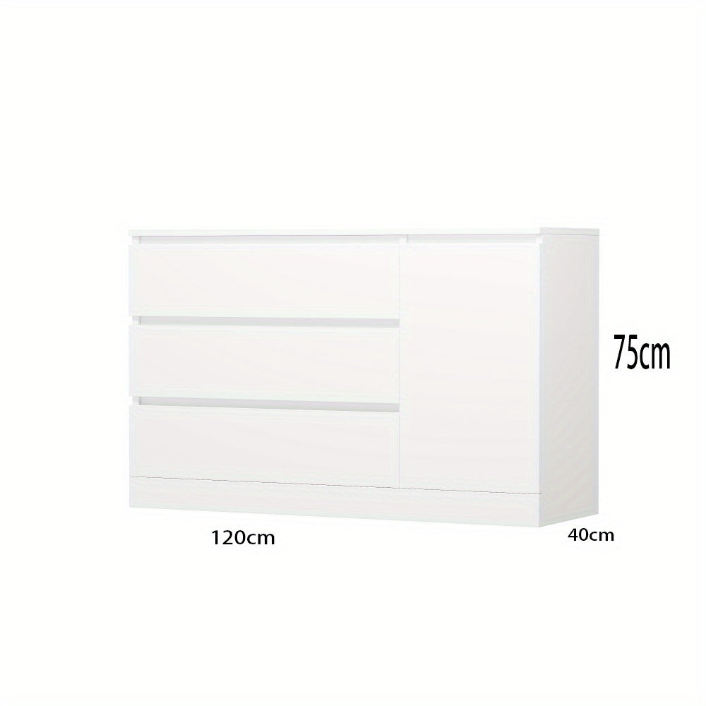 Dressoir – Kast – Sideboard – Ladekast – Opbergmeubel – Modern Wit – 3 Laden – Vrijstaand – Minimalistisch Design