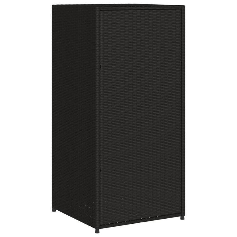 Tuinkast 55x55x111cm poly rattan zwart, Box,Cabinet,Rack for Storage, Garage Organization, Porch Storage, Sleek Storage Solution, Spacesaving Rack, Durable Plastic, Sturdy Construction, Utility Rack, Multipurpose Container, D