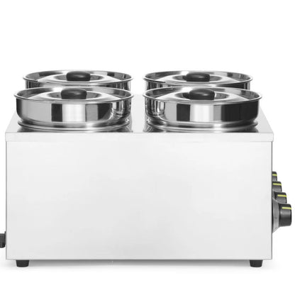 Elektrische Warmhouder – Soep Verwarming – Saus Warmplaat – Buffet Verwarming – Thermobak – 800 Watt Vermogen – 16 Liter Capaciteit Roestvrij Staal