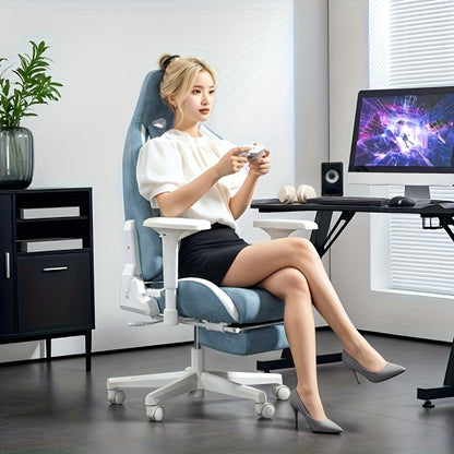 Relaxfauteuil – Fauteuil – Stoel – Relaxstoel – Loungestoel – Handmatig Verstelbaar – Duurzame Makkelijk Schoon Te Maken Stof – Blauw