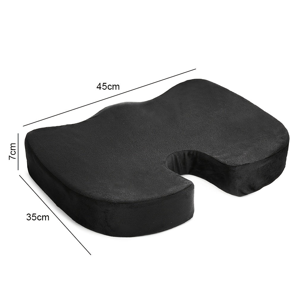Ergonomisch Stoelkussen met U-vormige Rugondersteuning – Ademend Mesh en Gel Pad – Verlicht Druk op Onderrug, Heupen en Billen – Verstelbare Koord, Past op de Meeste Stoelen (45x35x7 cm)