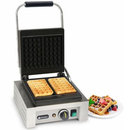 Professional Waffle Maker for 2 Rectangular Waffles 1.5Kw - Hendi 212103 - QUORE