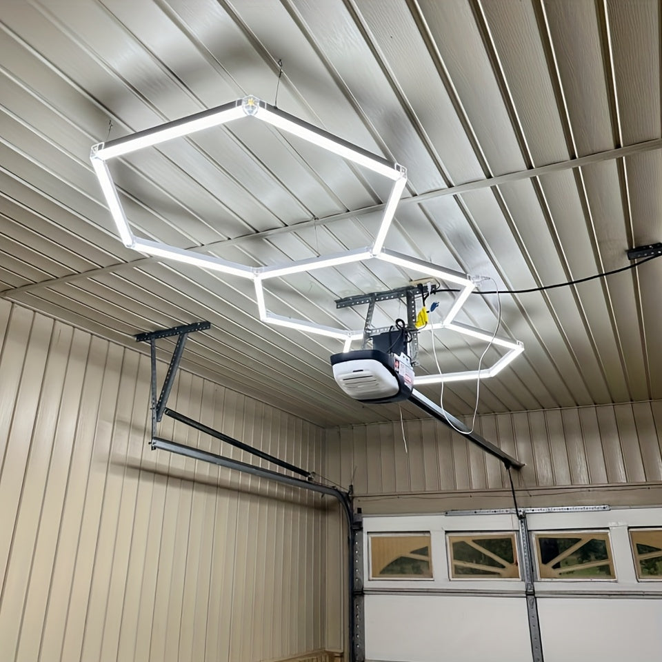 LED Hexagon Lamp – LED Lichtbuis – Garageverlichting – Werkplaatslamp – Industrieel Plafondlamp – Superhelder 6500K – Energiezuinig 85-265V